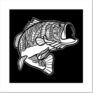 Bass Fish Tribal Posters and Art